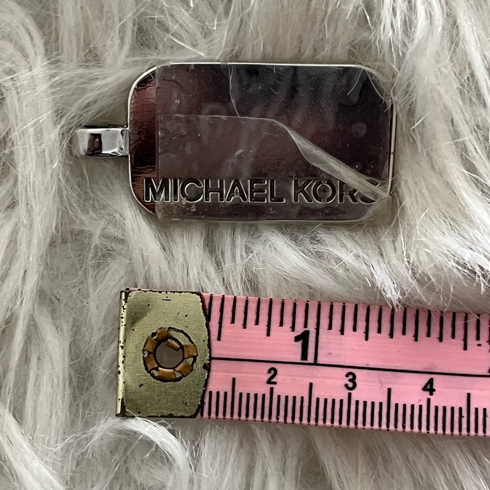 Michael Kors Silver Rectangular Keychain Pendant - image 2